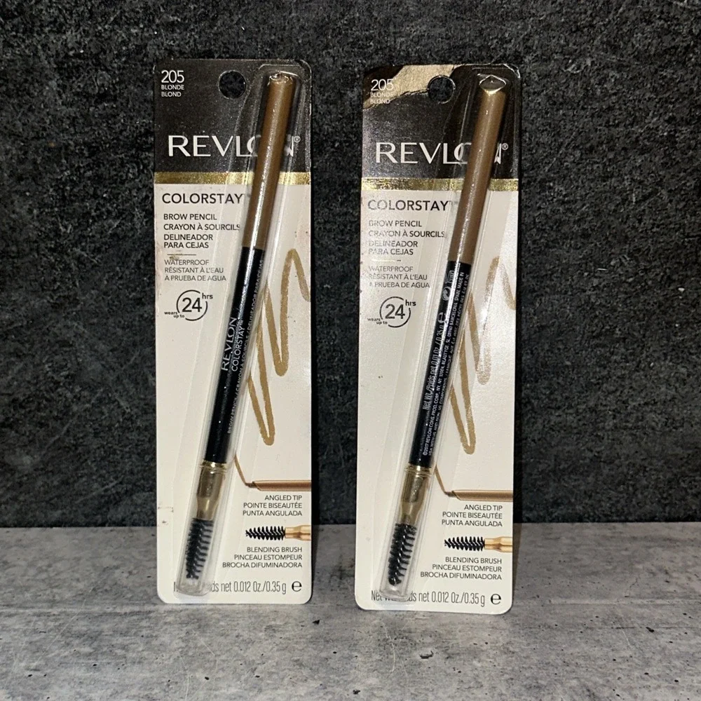 2 New  Revlon ColorStay Waterproof Brow Pencil- 205 Blonde